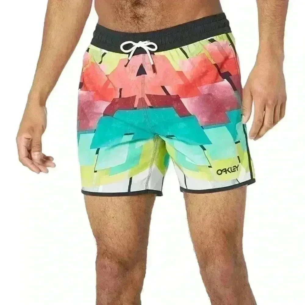 Oakley beach summer hits 16'' boardshorts rainbow sz xl